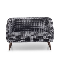 Диван 2-3-местный в винтажном стиле Smon 3 мест. черный LA REDOUTE INTERIEURS  фото, kupilegko.ru